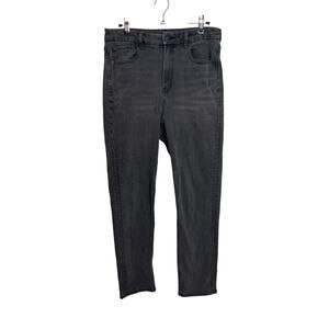 American Eagle Curvy Mom Jean Womens 8 Dark Gray High Rise Stretch